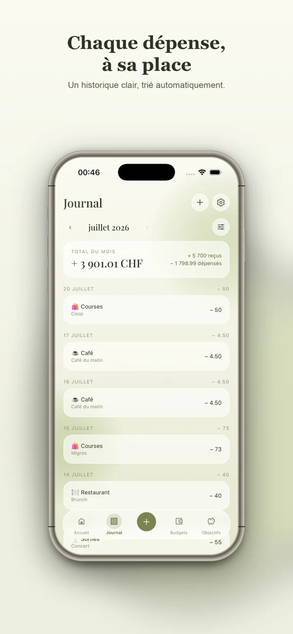 Il diario delle spese, ogni spesa al suo posto