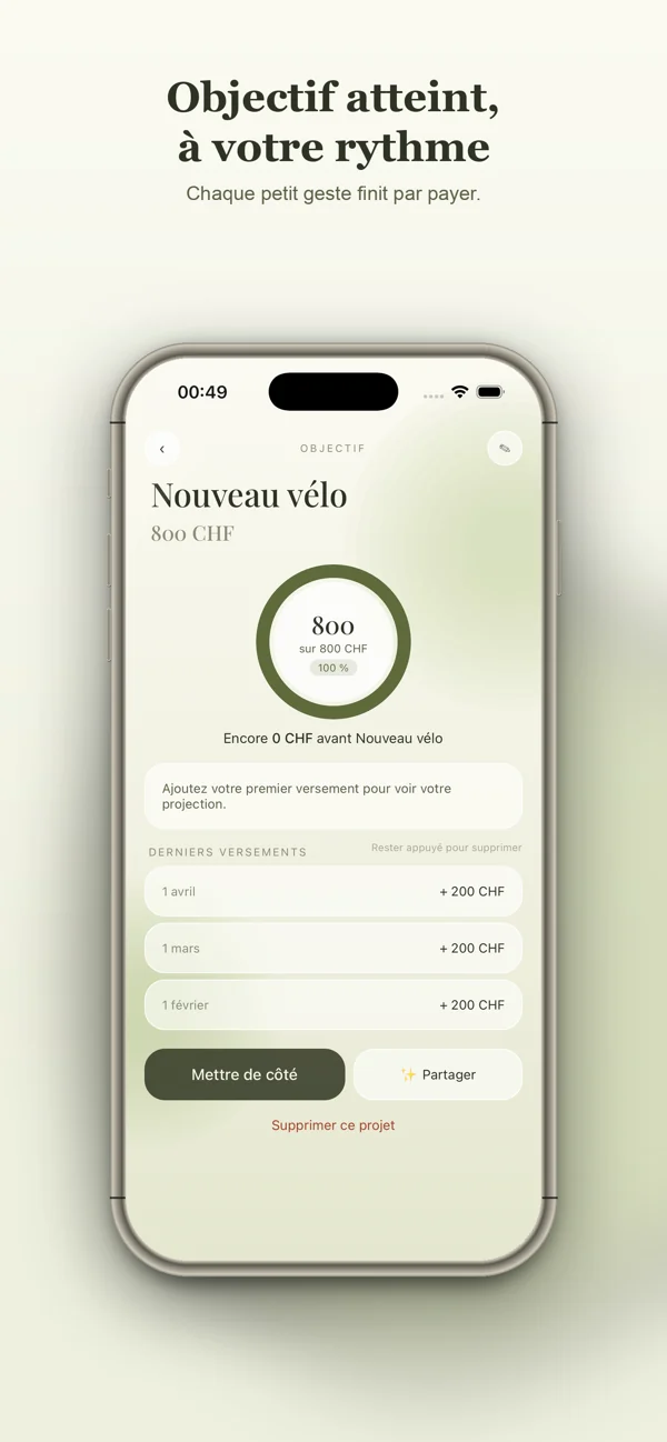Un obiettivo di risparmio raggiunto