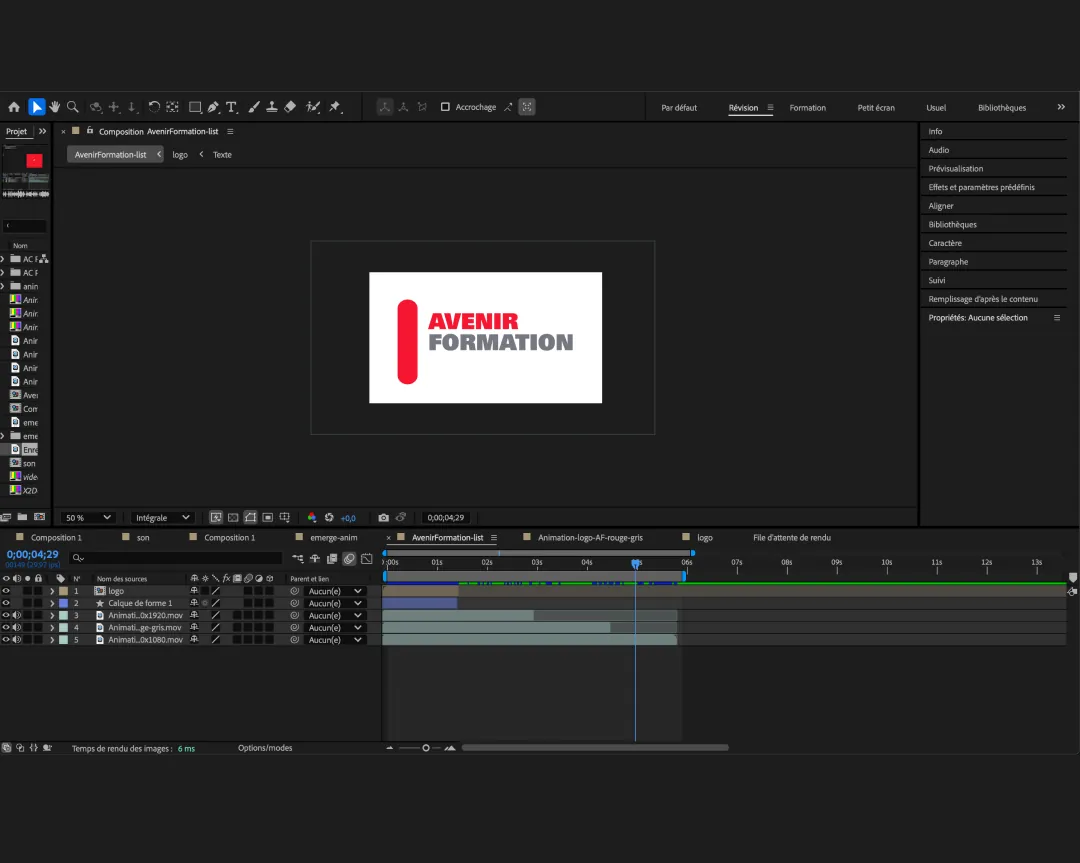 Die Animation im Schnitt.